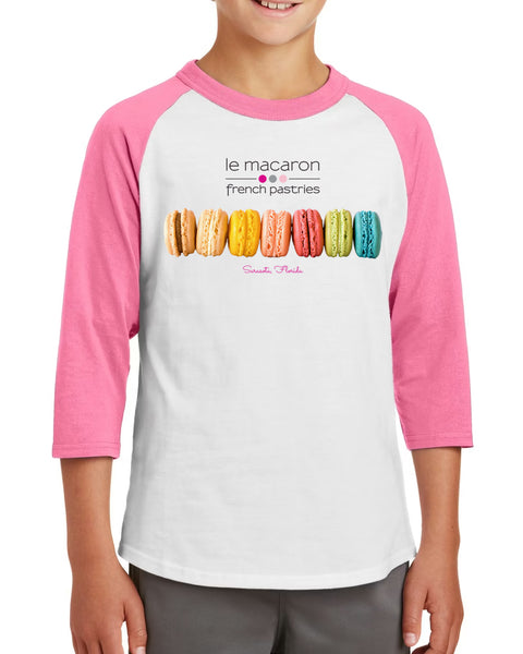 Youth Three-Quarter Sleeve Raglan T-Shirt Rainbow Design