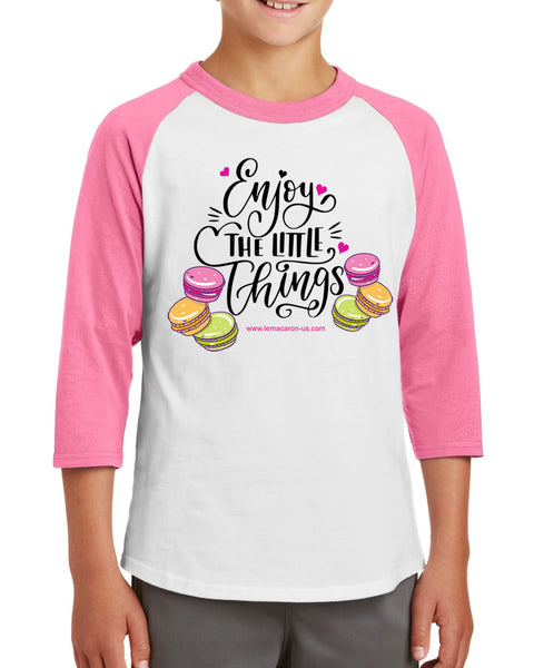 Youth Raglan Enjoy The Little Things Macarons