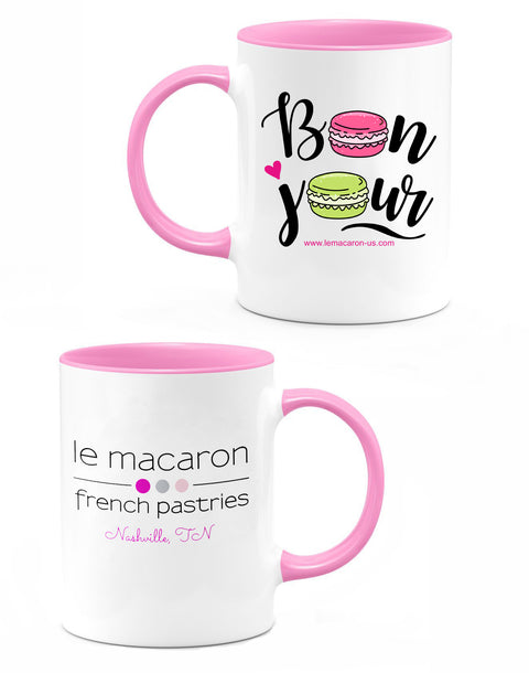 Le Macaron Logo Bonjour Premium 15 oz Mug