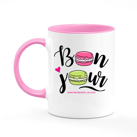 Le Macaron Logo Bonjour Premium 15 oz Mug