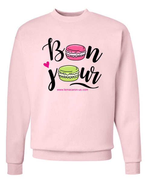 Men's Bonjour Macarons Crewneck Sweatshirt