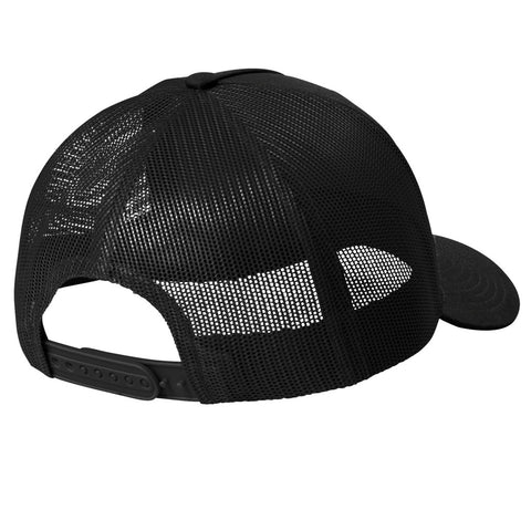 Le Macaron Five-Panel Hat Snapback Mesh Back Structured Mid-profile Trucker BLACK Cap