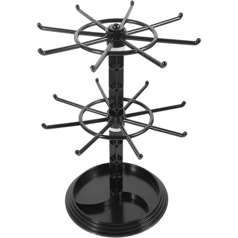 Two Tier Rotating Keychain Display Spinning Holder Organizer