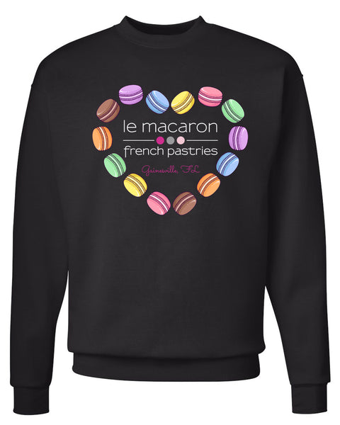 Men's Le Macaron Logo with Location Heart Crewneck Sweatshirt