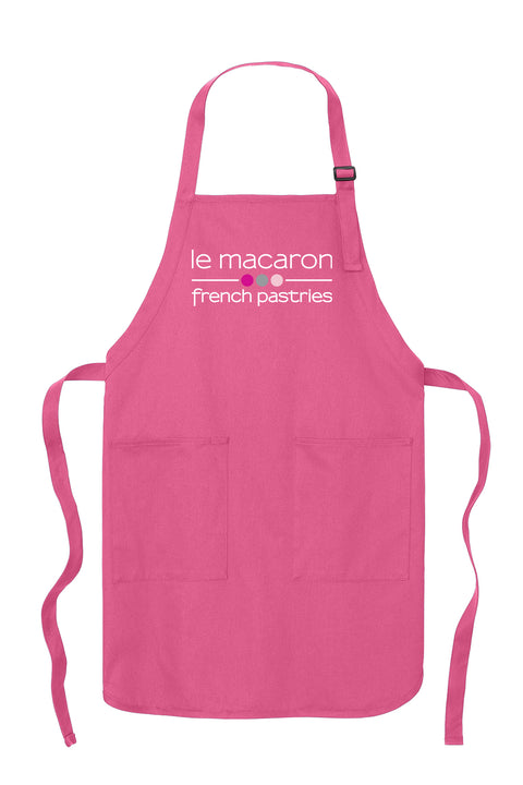 Le Macaron Logo Design Pink Apron w/o Custom Location (set of 6 or 12pcs)