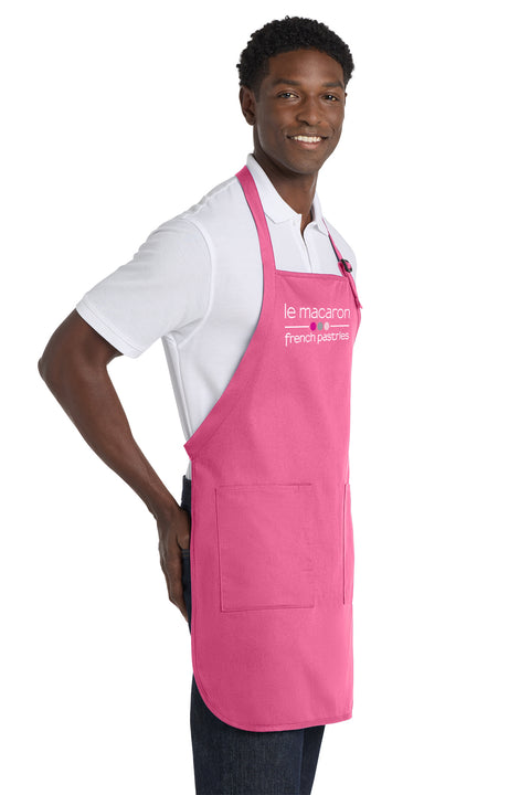 Le Macaron Logo Design Pink Apron w/o Custom Location (set of 6 or 12pcs)