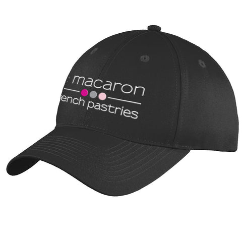 Le Macaron Six-Panel Hat Unstructured Low-profile Dad Twill Baseball BLACK Cap