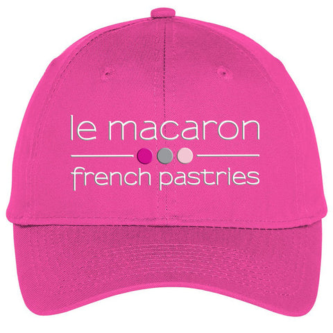 Le Macaron Six-Panel Hat Unstructured Low-profile Dad Twill Baseball SANGRIA PINK Cap