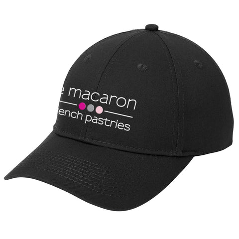 Le Macaron Six-Panel Cap Structured Mid-profile Dad Twill Baseball BLACK Hat