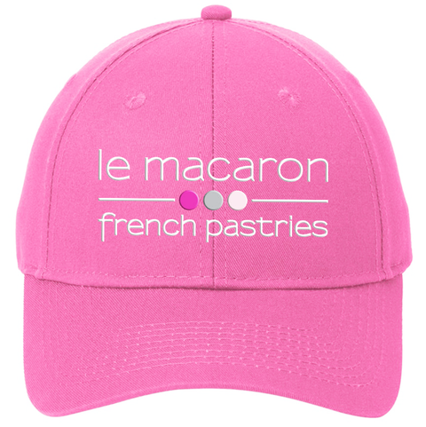 Le Macaron Six-Panel Cap Structured Mid-profile Dad Twill Baseball NEON PINK Hat