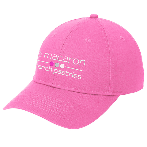 Le Macaron Six-Panel Cap Structured Mid-profile Dad Twill Baseball NEON PINK Hat