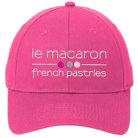 Le Macaron Six-Panel Cap Structured Mid-profile Dad Twill Baseball NEON PINK Hat