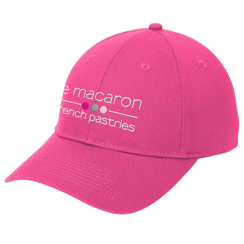 Le Macaron Six-Panel Cap Structured Mid-profile Dad Twill Baseball NEON PINK Hat