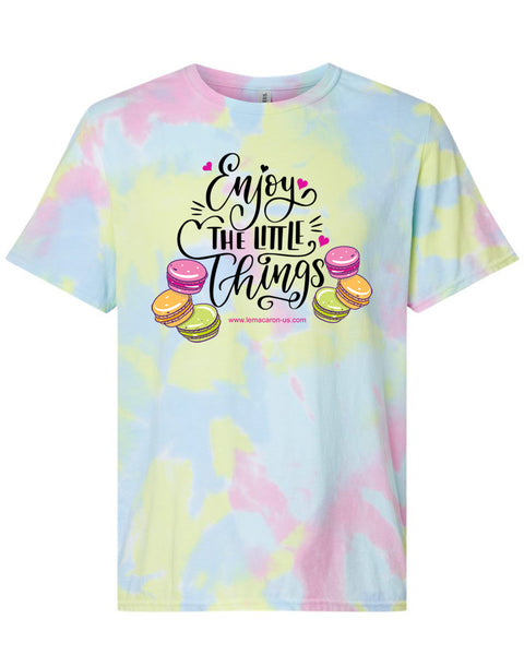 Unisex Enjoy The Little Things Macarons Tie Dye Shirt