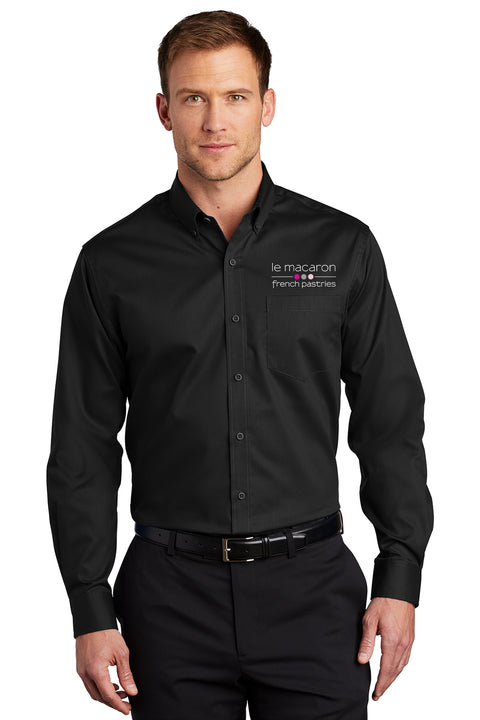 Men's SuperPro Stain & Wrinkle Resistant Button-down Long Sleeve Twill Shirt