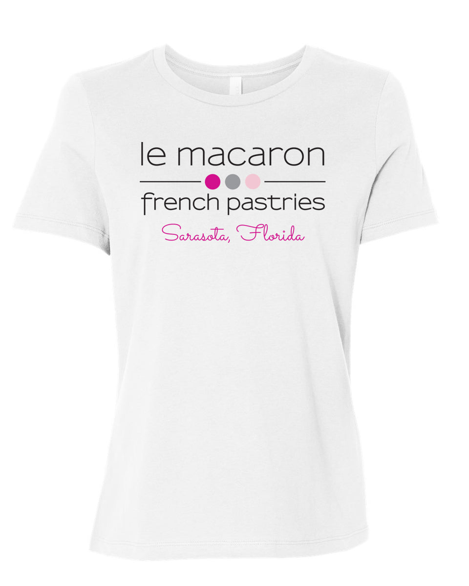 Ladie's Le Macaron Logo Location Tee Shirt – Le Macaron Shop